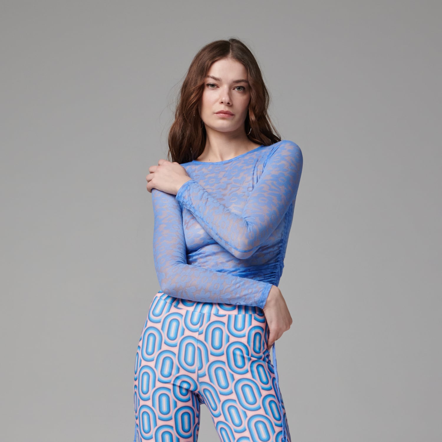 Poze Bluza cu model floral - Albastru sinsay.com/ro 