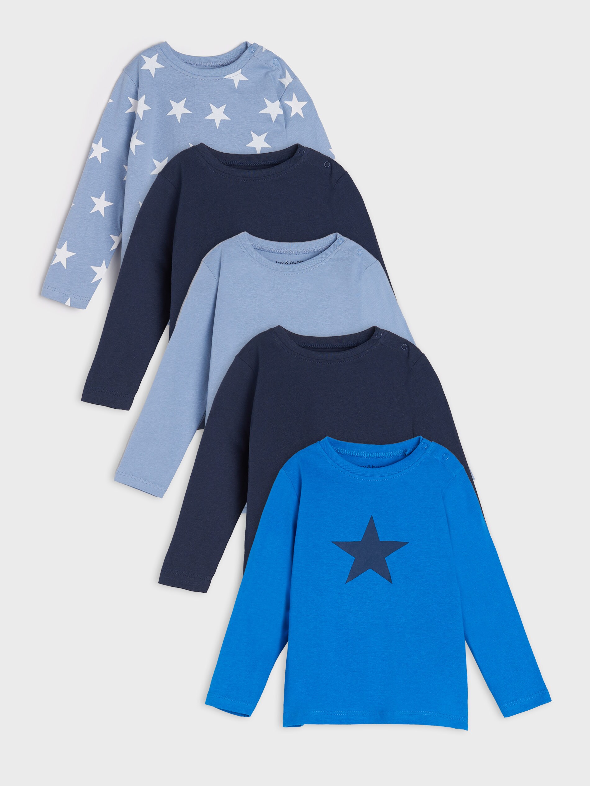 Súprava 5 tričiek s dlhými rukávmi