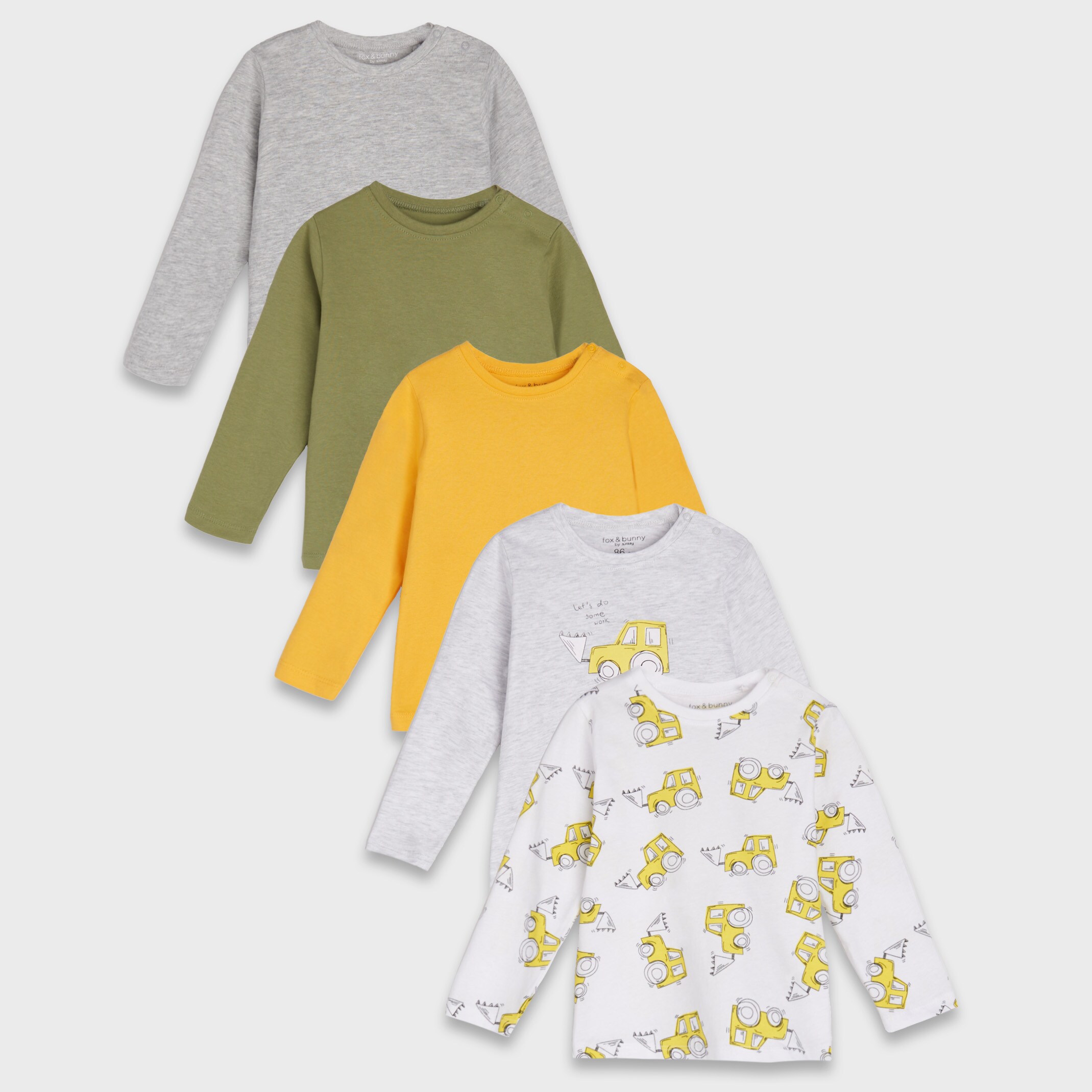 Súprava 5 tričiek s dlhými rukávmi