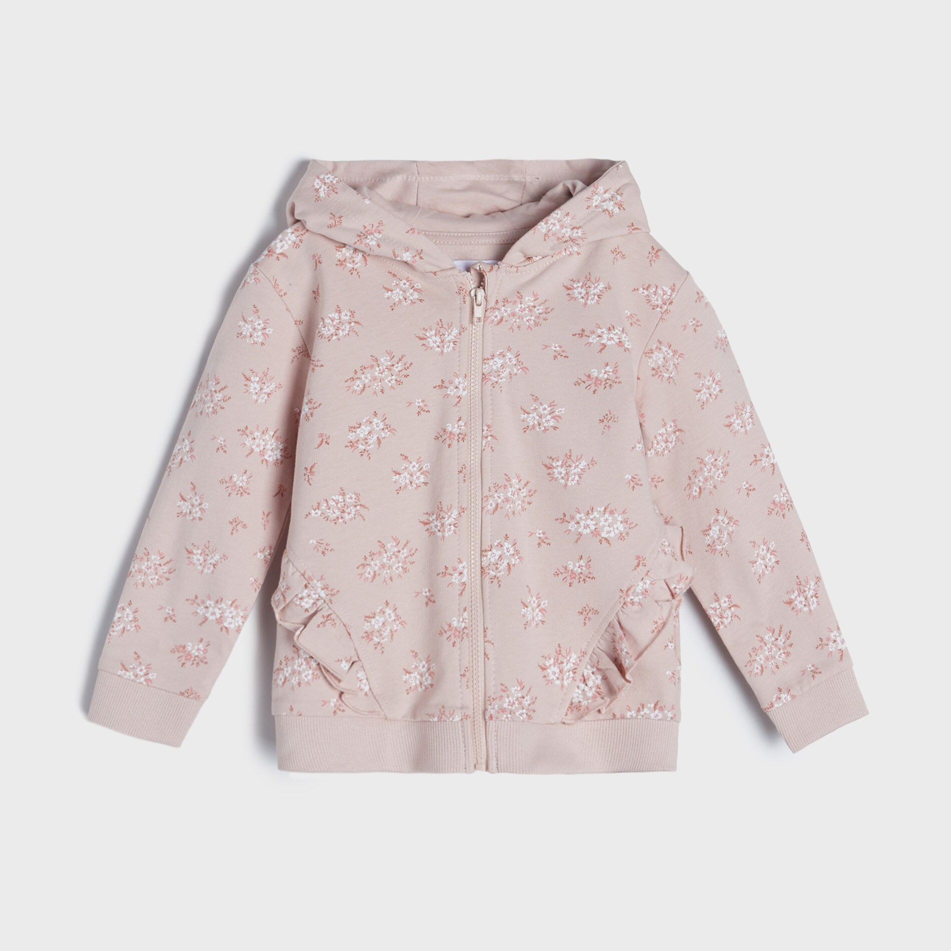 Mikina s kapucňou a volánmi