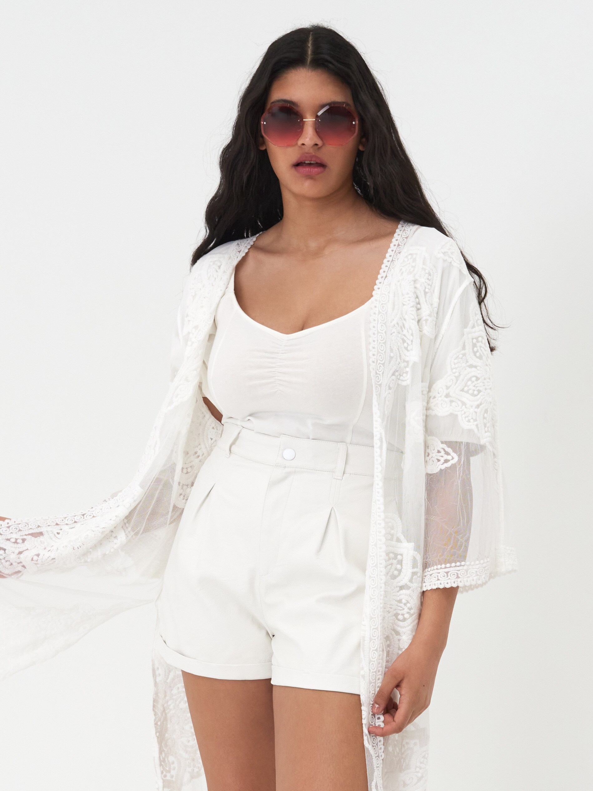 Tričko s pufovanými rukávmi slim fit