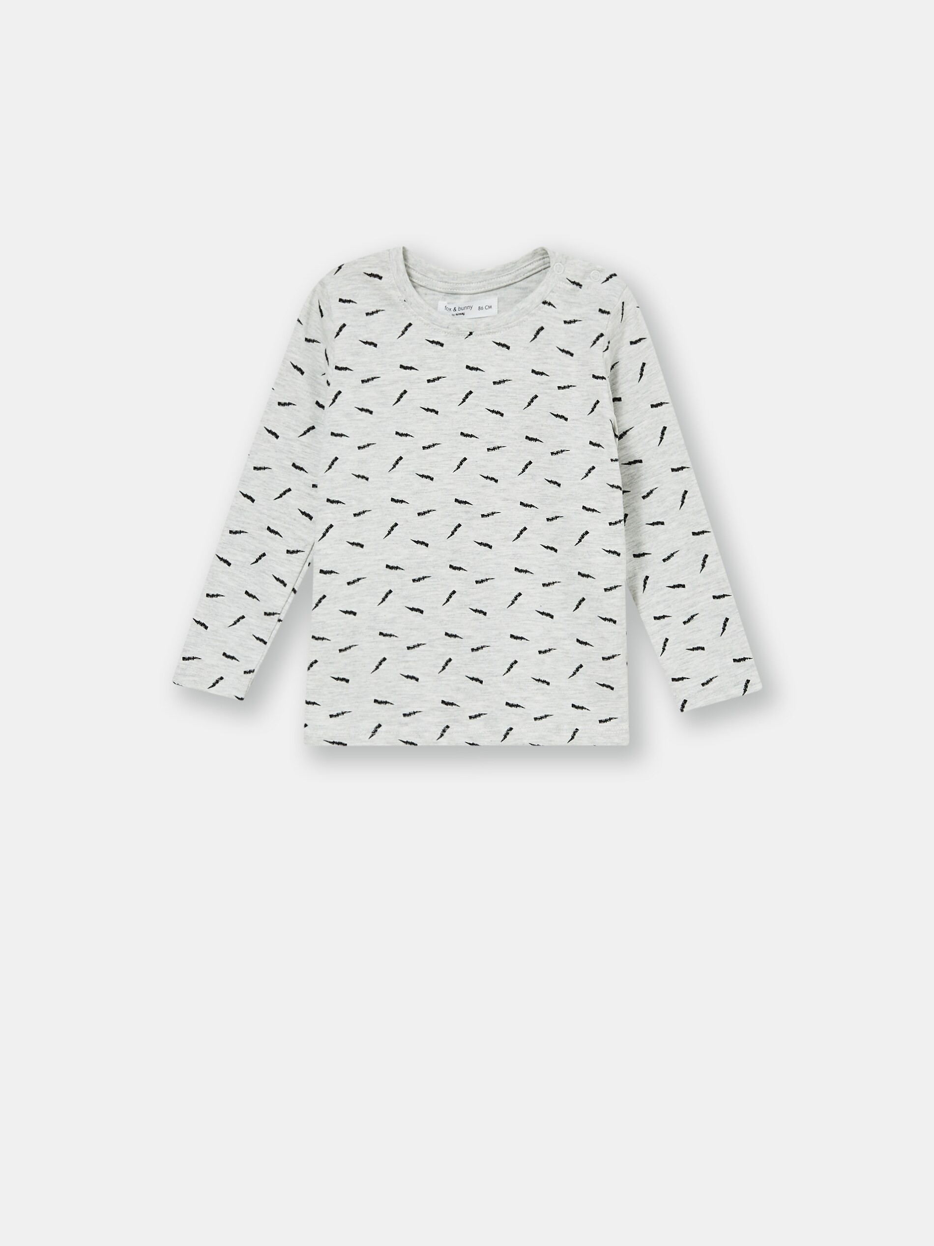 Tričko s dlhými rukávmi a potlačou s motívom bleskov