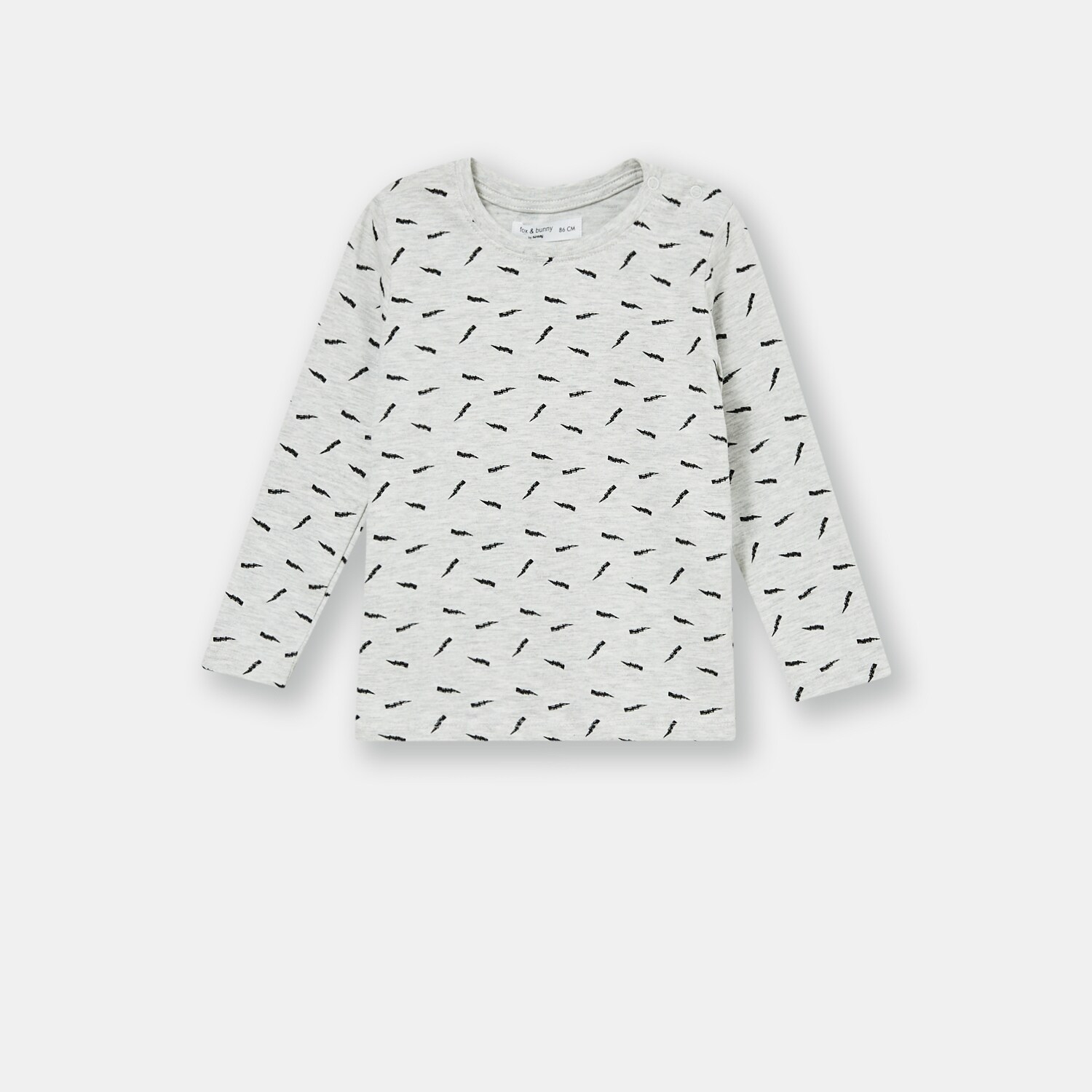 Tričko s dlhými rukávmi a potlačou s motívom bleskov