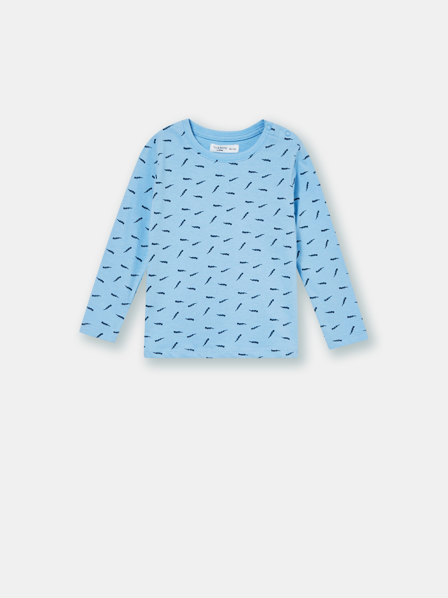 Tričko s dlhými rukávmi a potlačou s motívom bleskov