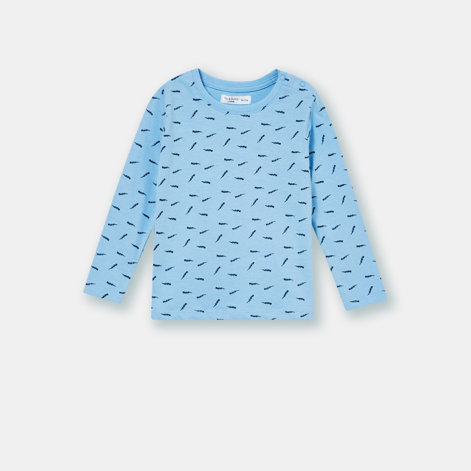 Tričko s dlhými rukávmi a potlačou s motívom bleskov