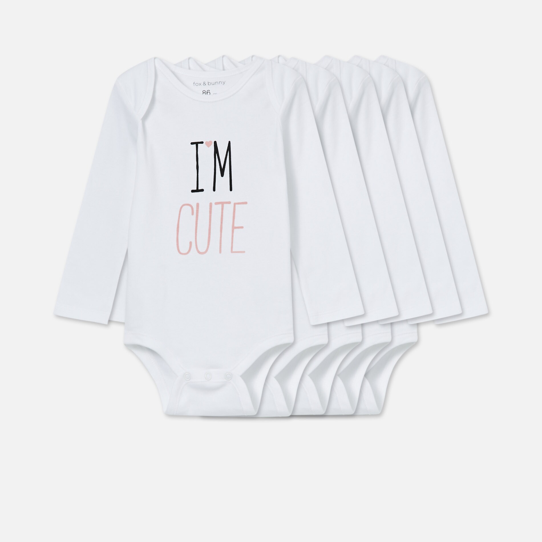 Súprava 5 body s nápismi