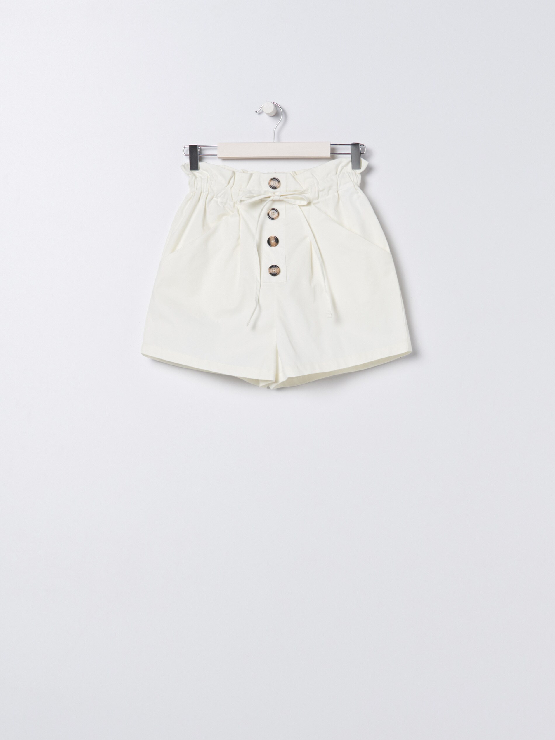 Bavlnené šortky s vysokým pásom