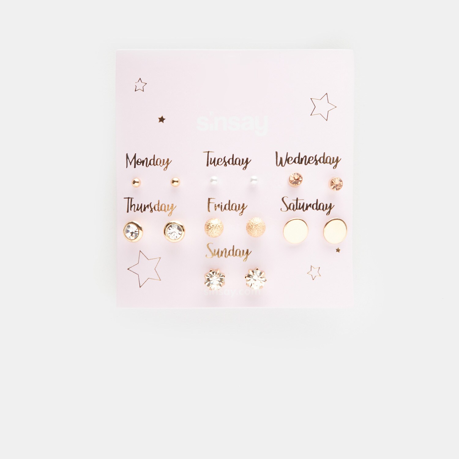 Súprava 7 párov náušníc