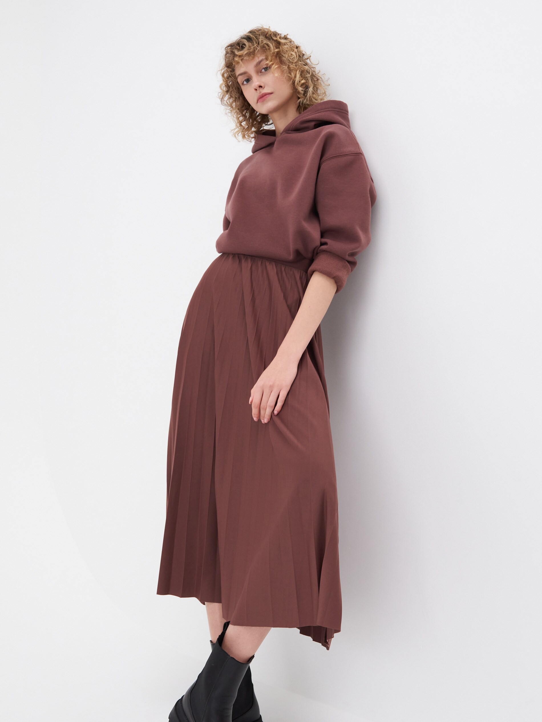 Plisovaná úpletová sukňa