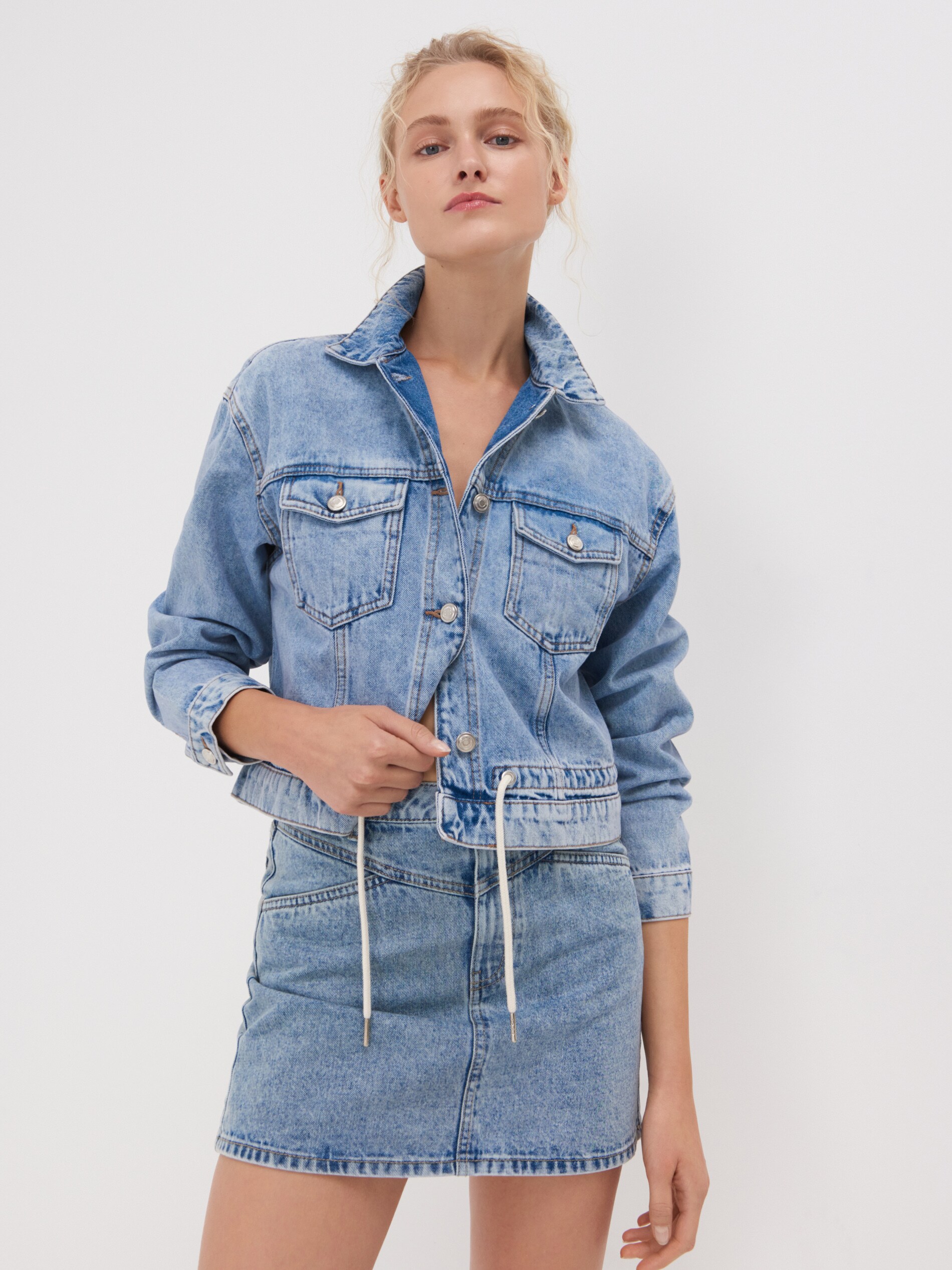 Denimová minisukňa