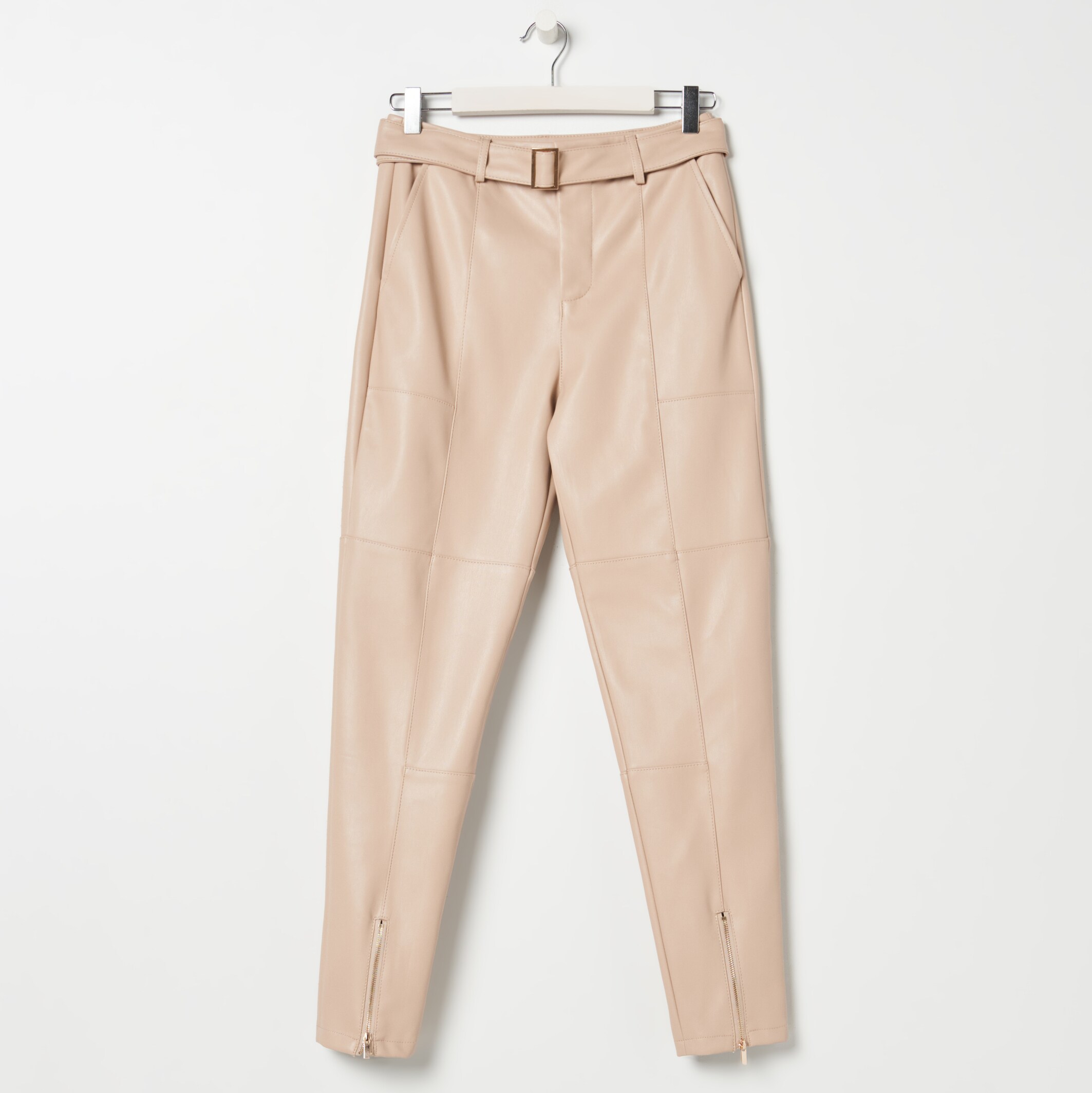 Cargo nohavice z umelej kože