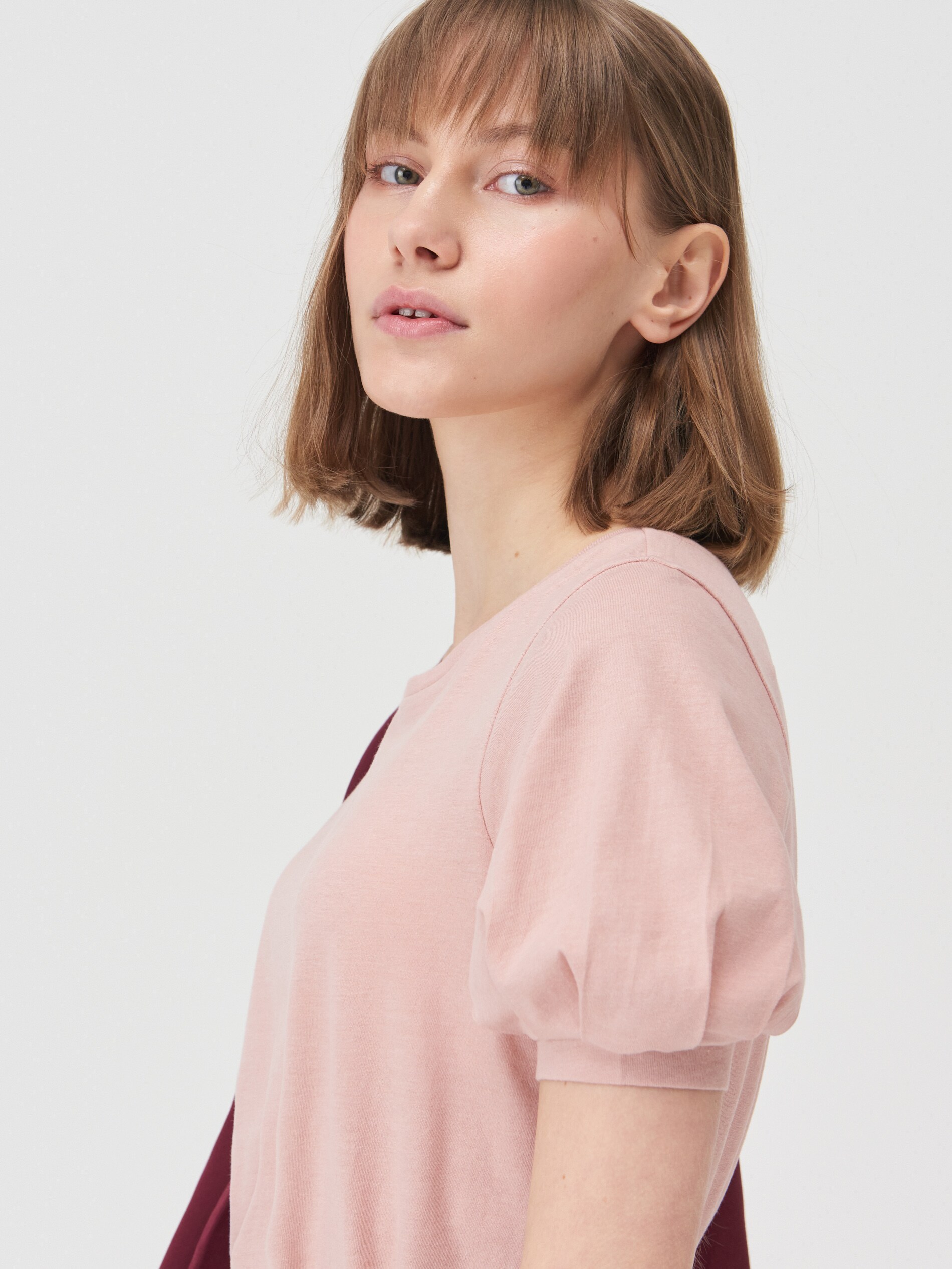 Tričko s pufovanými rukávmi