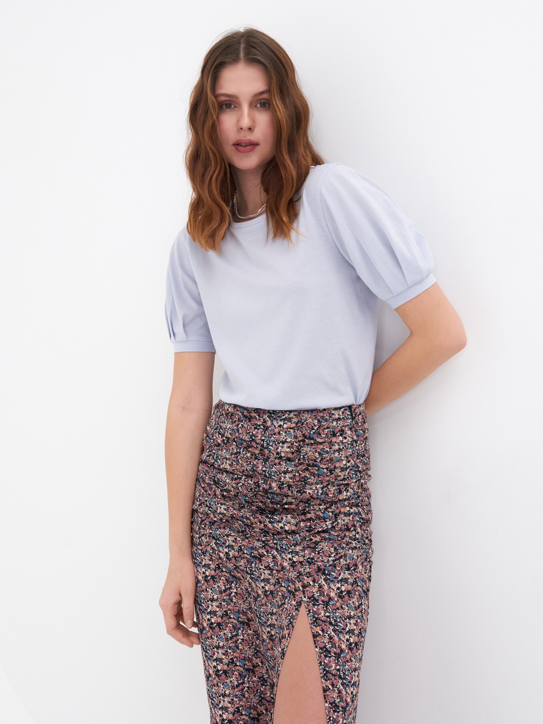 Tričko s pufovanými rukávmi