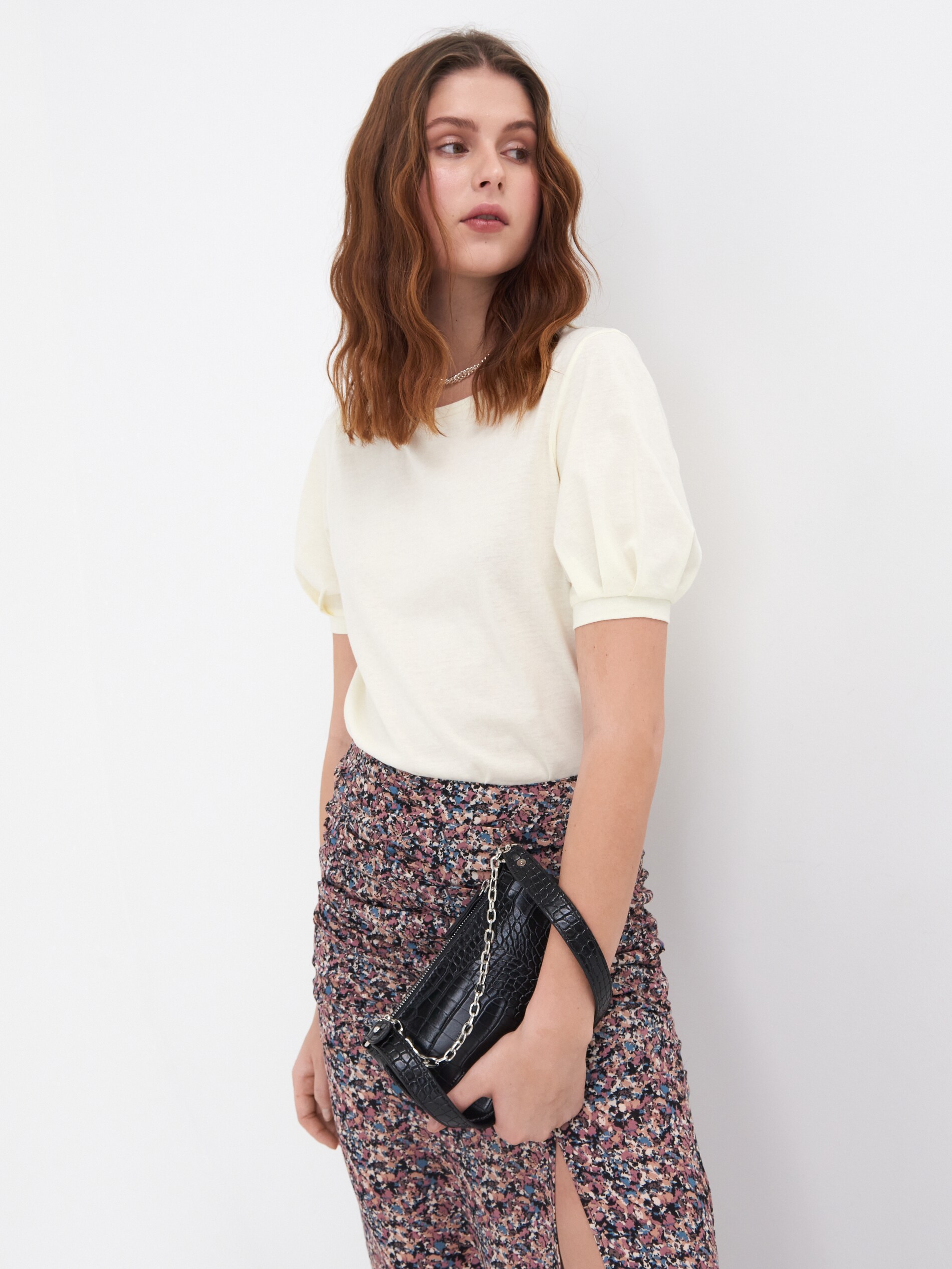 Tričko s pufovanými rukávmi