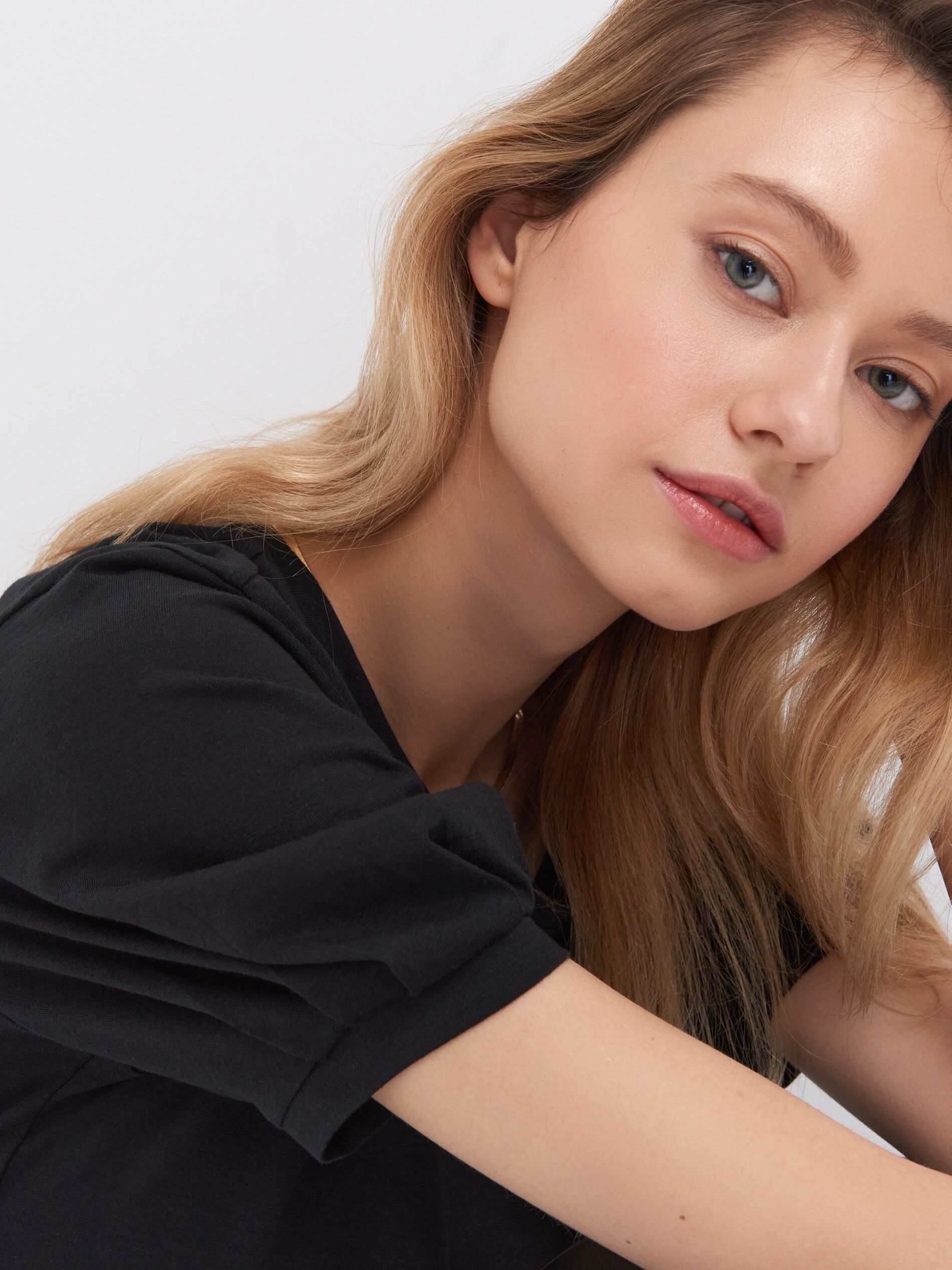 Tričko s pufovanými rukávmi