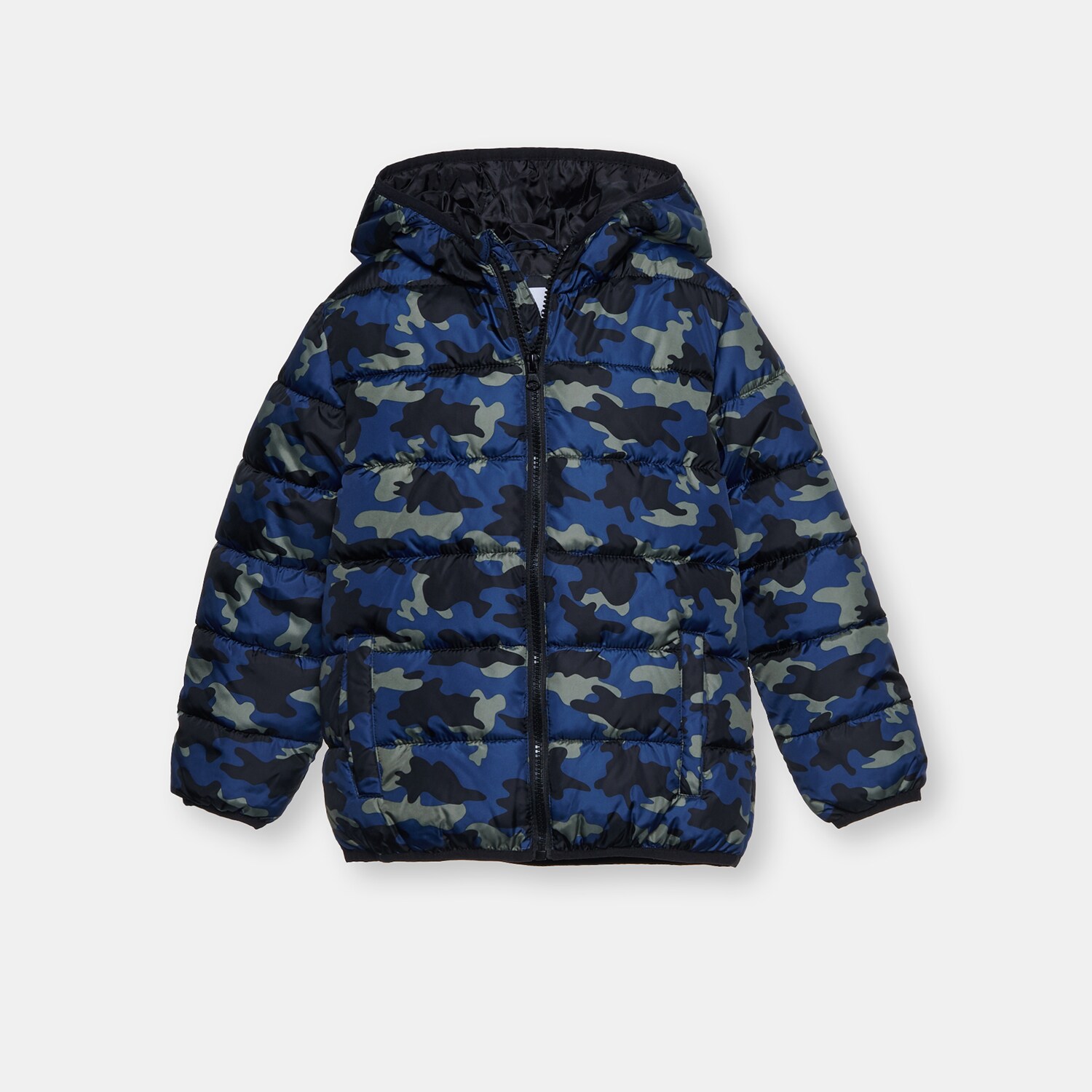 Prešívaná bunda s kapucňou