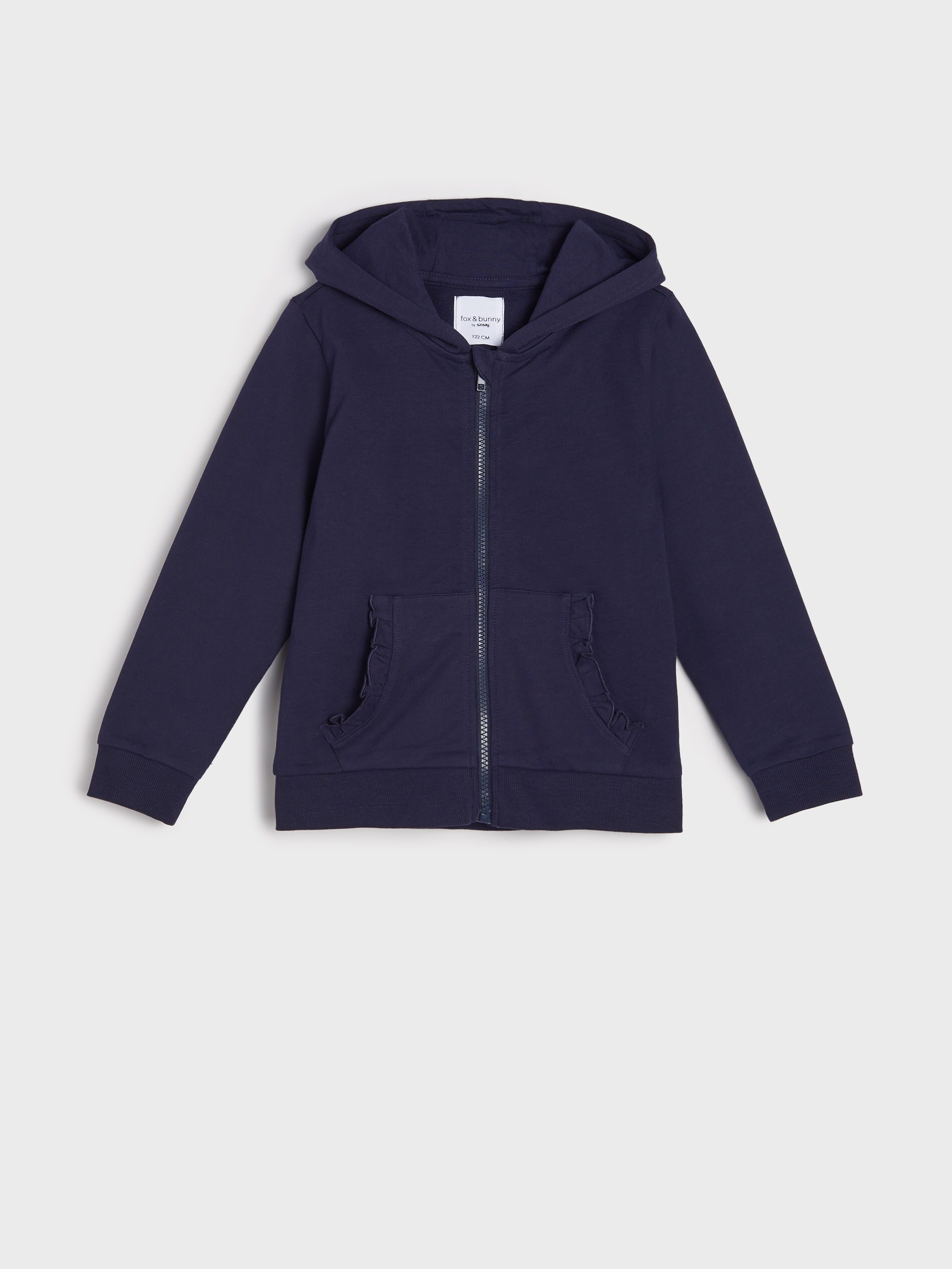 Mikina s kapucňou a volánmi