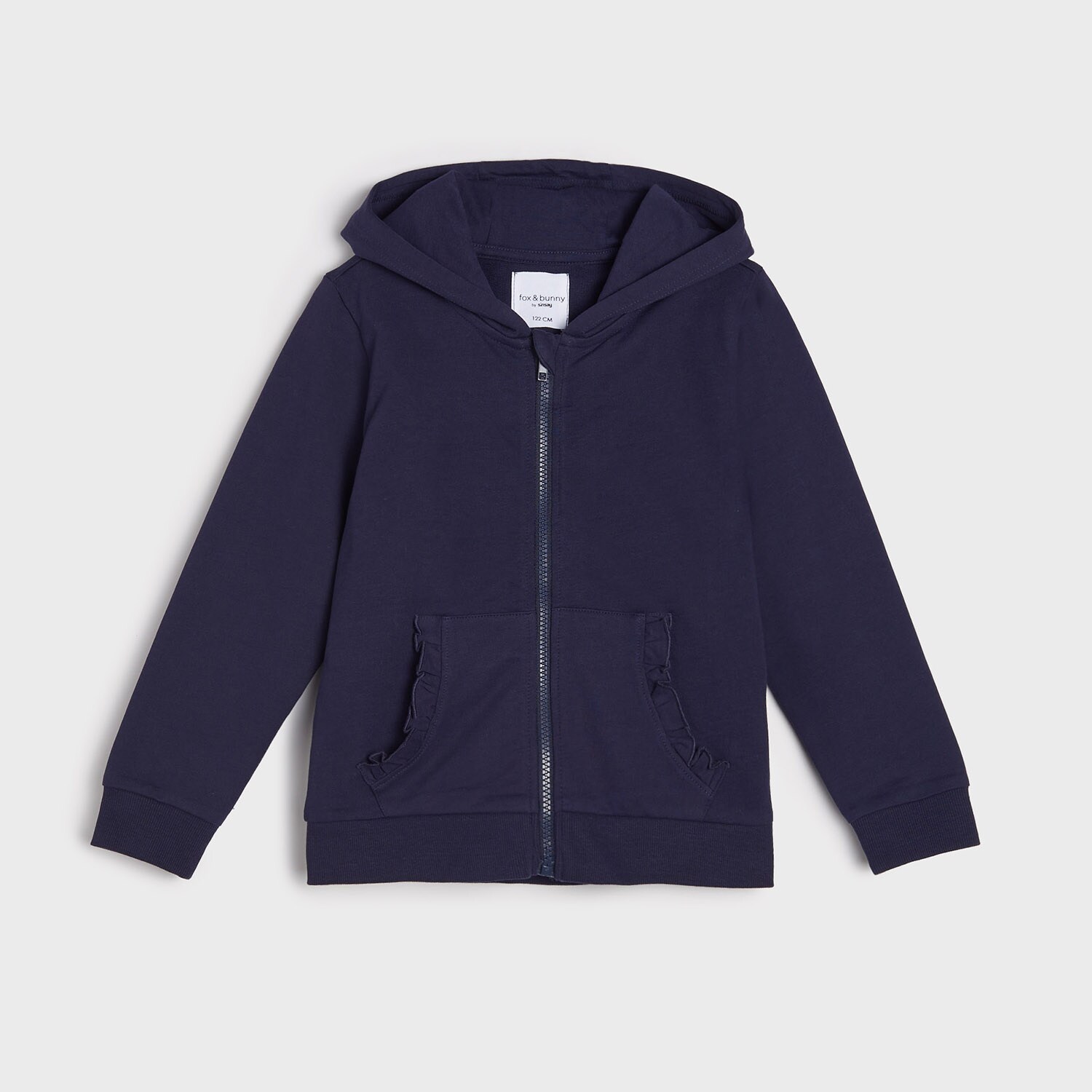 Mikina s kapucňou a volánmi