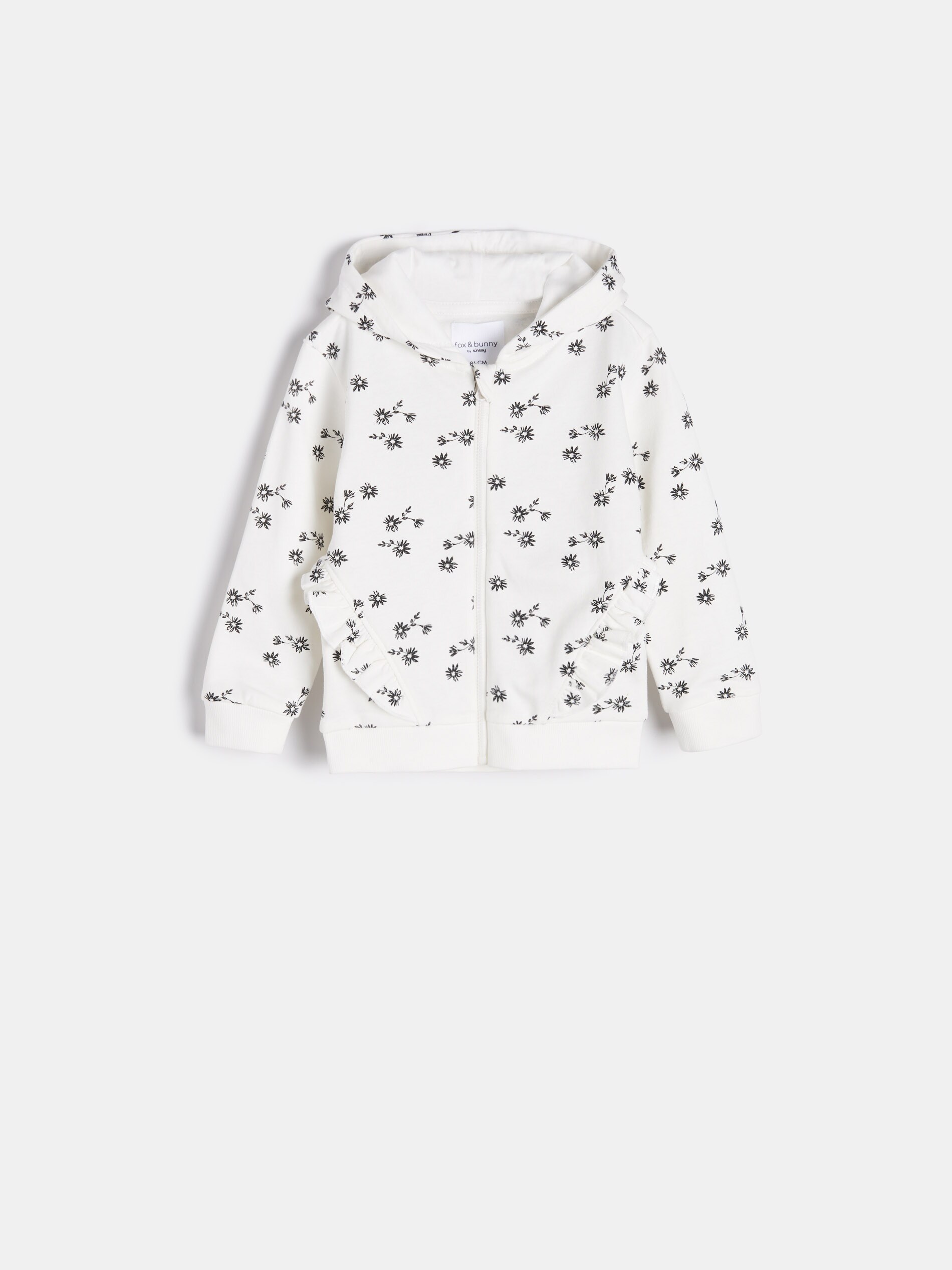 Mikina s kapucňou a volánmi