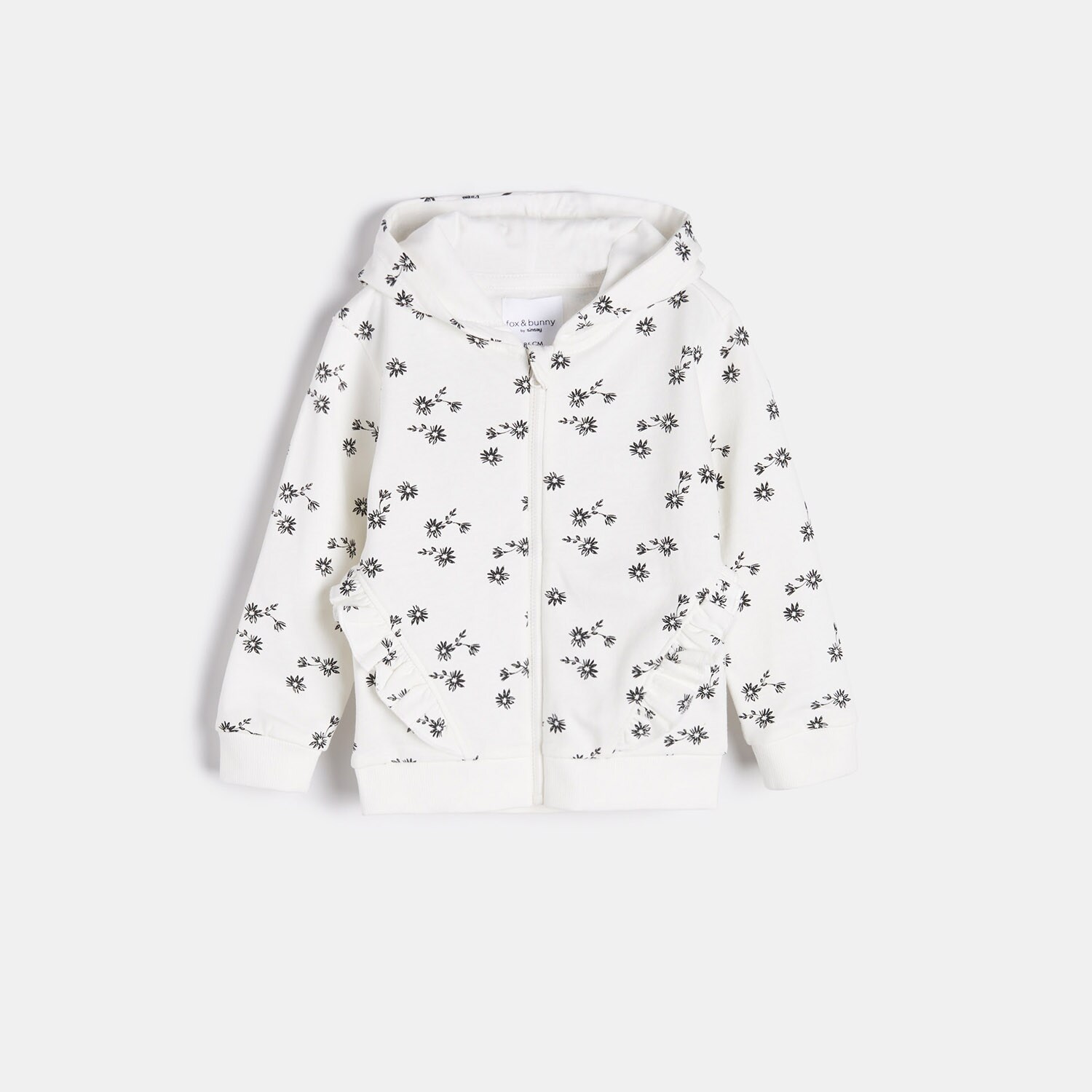 Mikina s kapucňou a volánmi