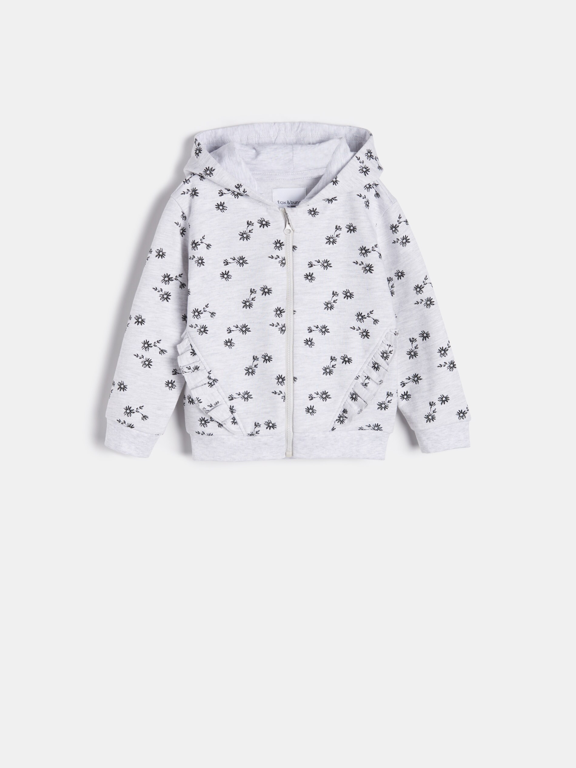 Mikina s kapucňou a volánmi