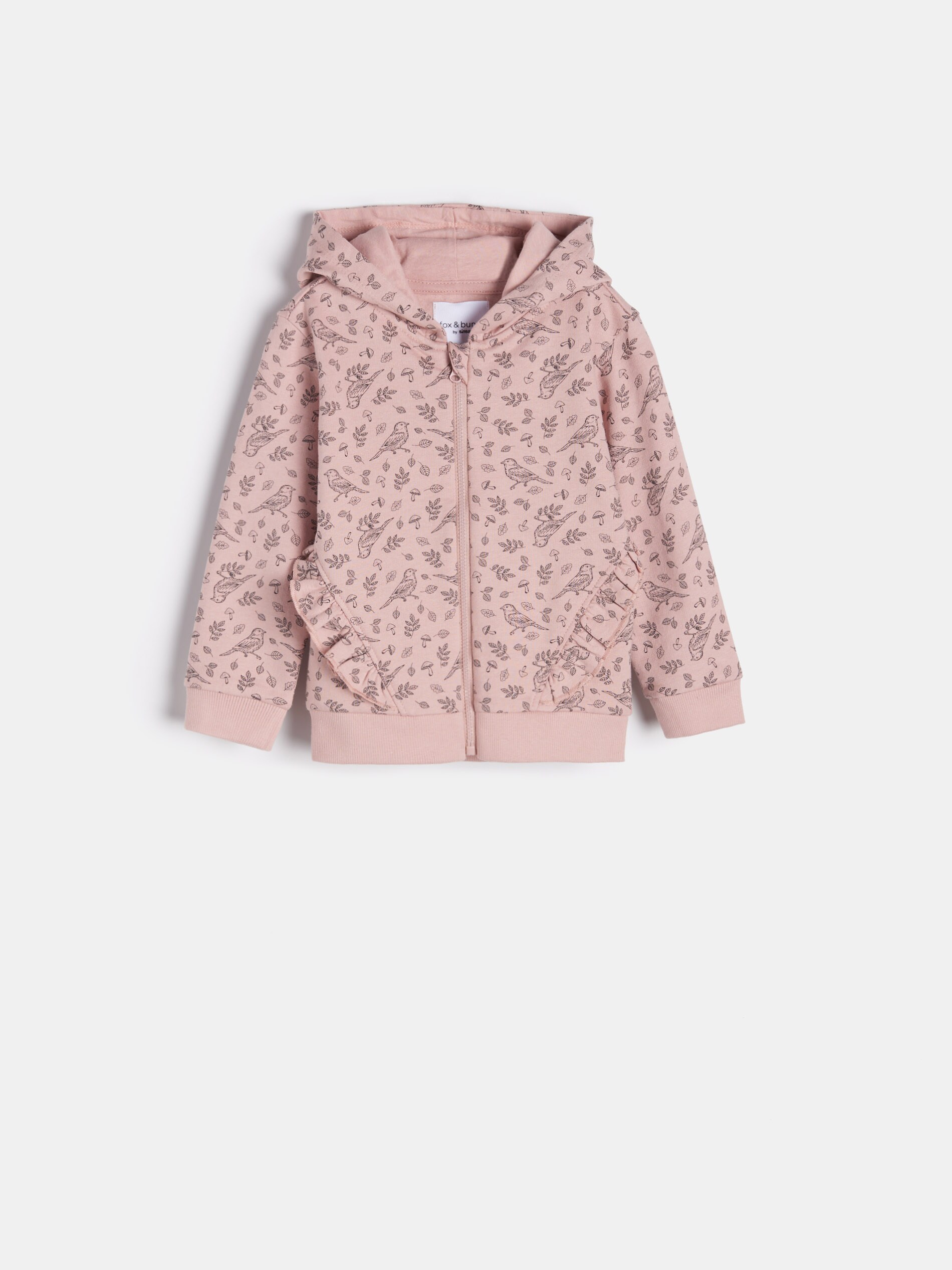 Mikina s kapucňou a volánmi