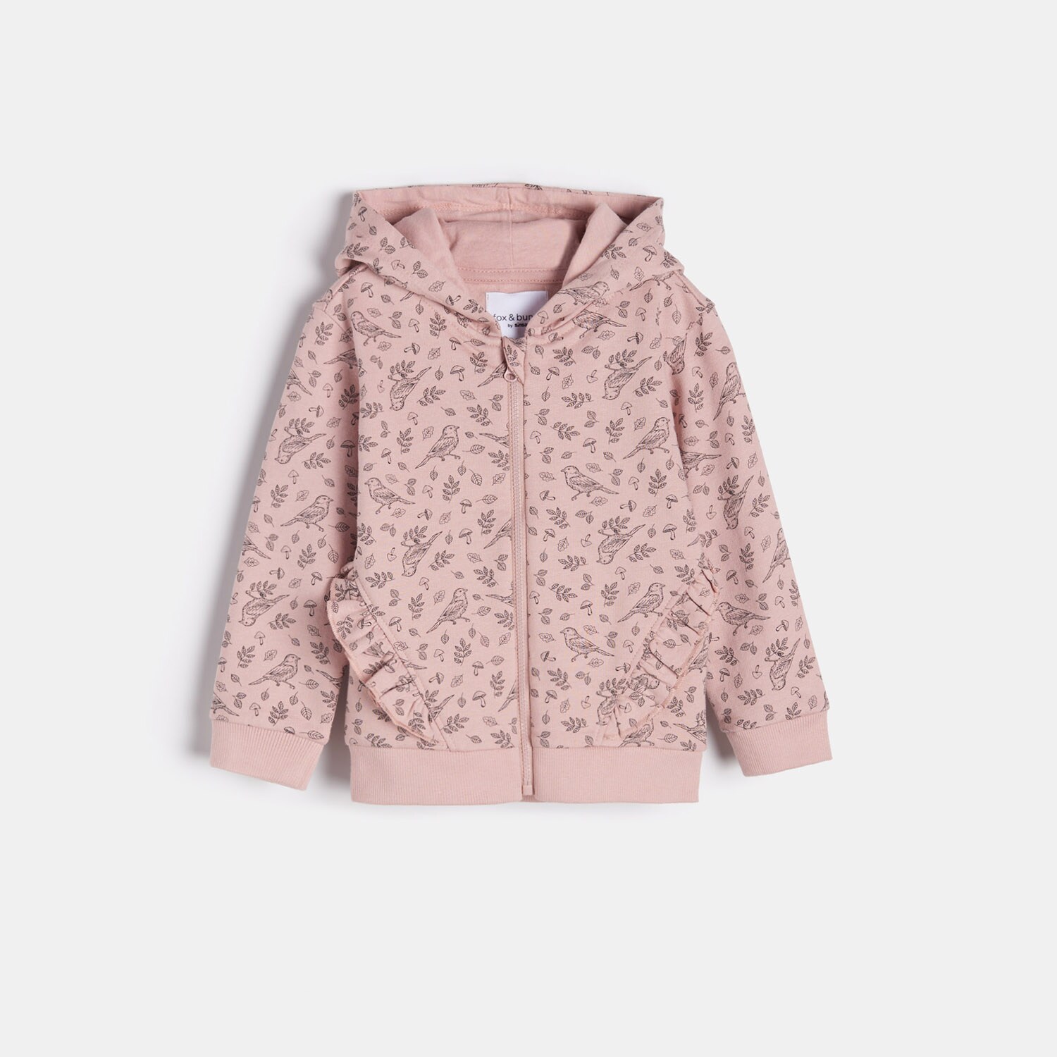 Mikina s kapucňou a volánmi