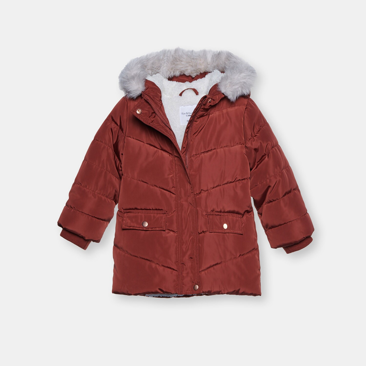 Dlhá bunda s umelou kožušinou