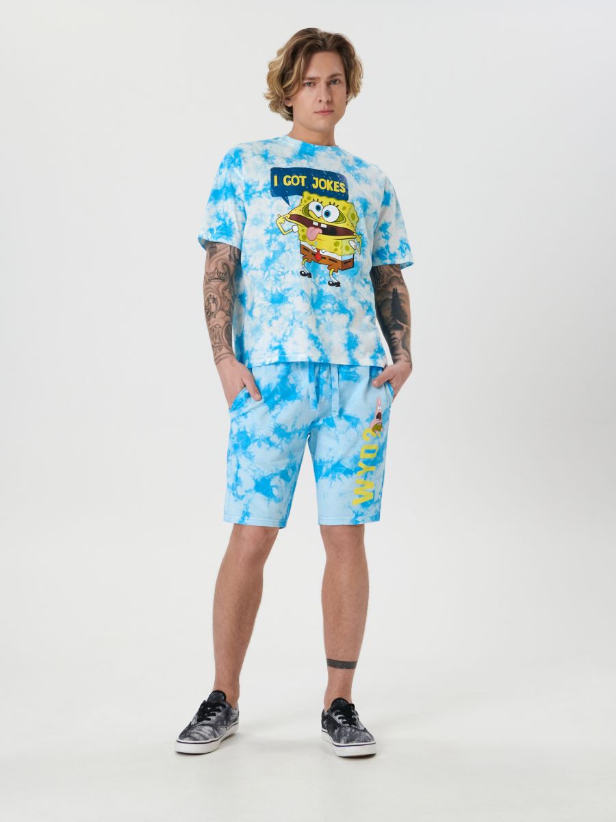 Pantalón tie dye fluido NARANJA