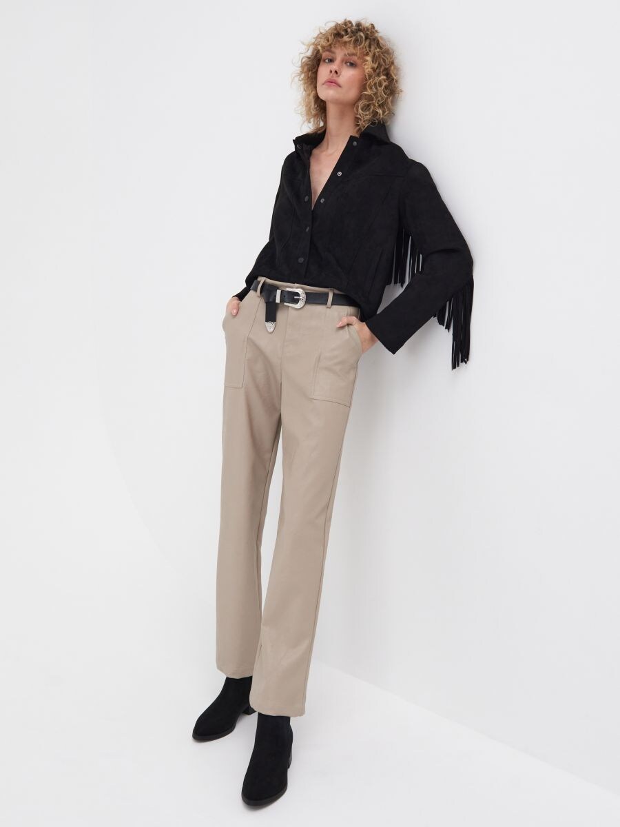 Pantaloni in eco pelle, SINSAY, 2089B-08X