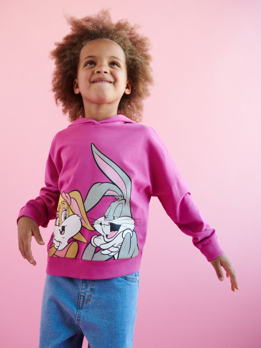 Felpa con cappuccio Looney Tunes, SINSAY, 4049M-42X