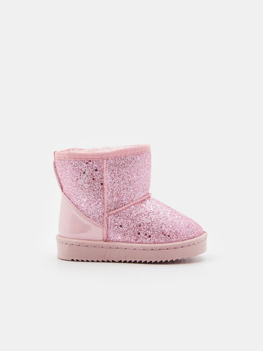 sequin snow boots