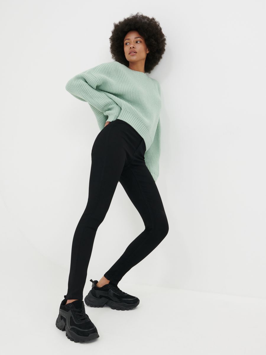 High waist skinny jeggings, SINSAY 