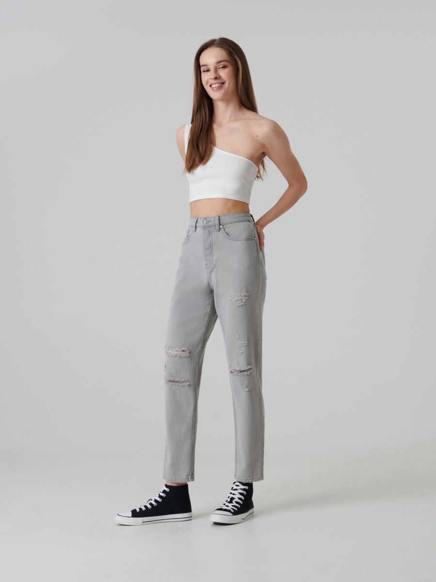 Jeans mom fit a vita alta, SINSAY, 6086J-09J
