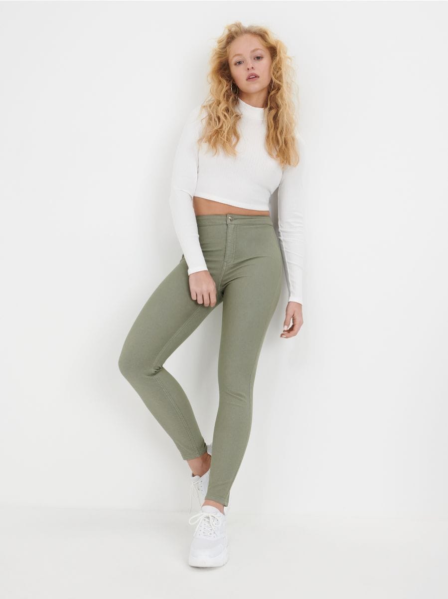 High waist skinny jeggings, SINSAY 