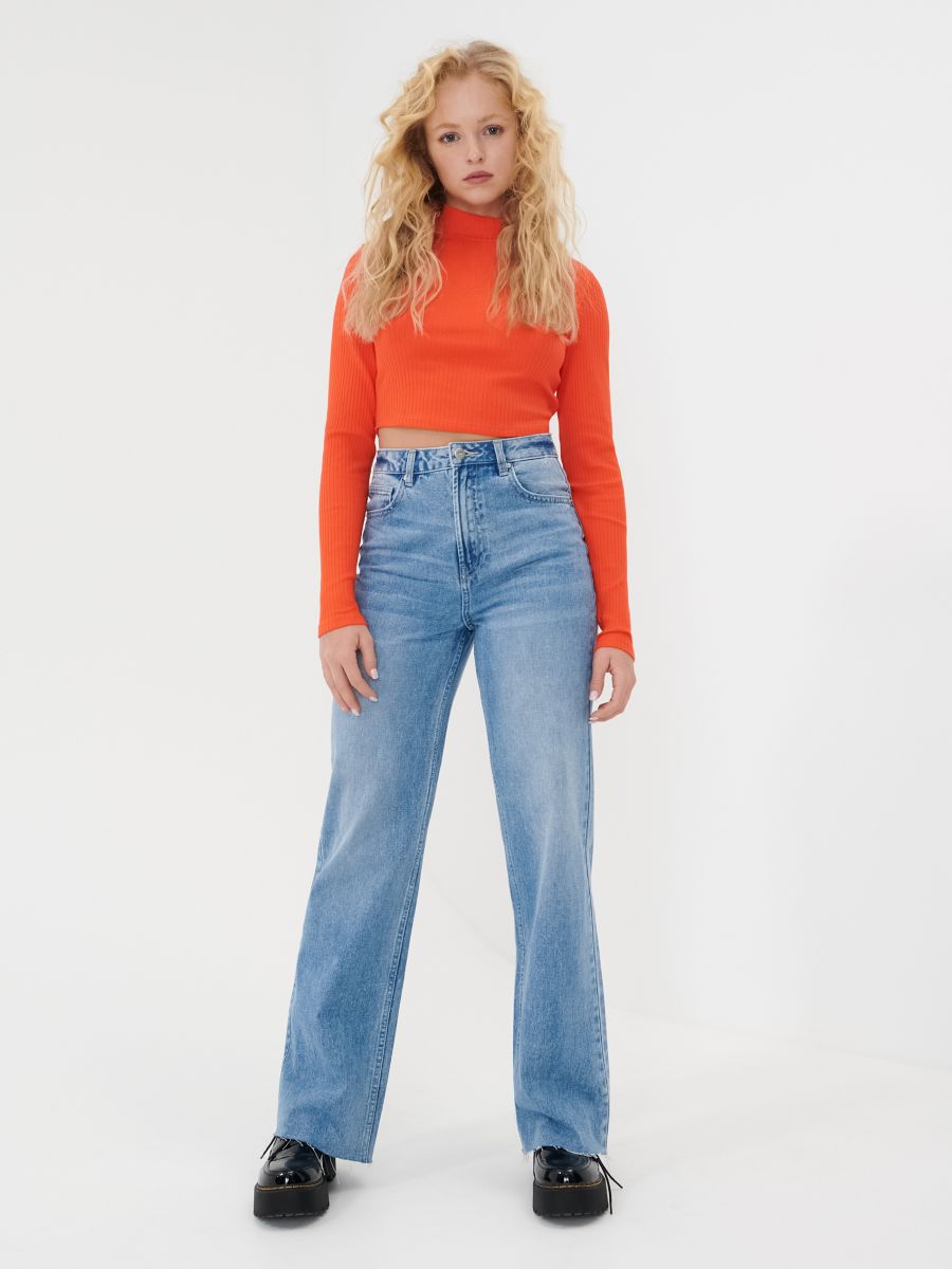 high waist wide leg, SINSAY, 6121J-55J