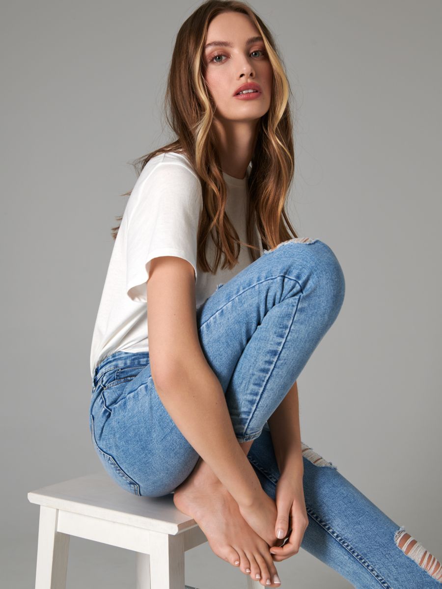 Jeans skinny a vita media, SINSAY, 6150J-05J