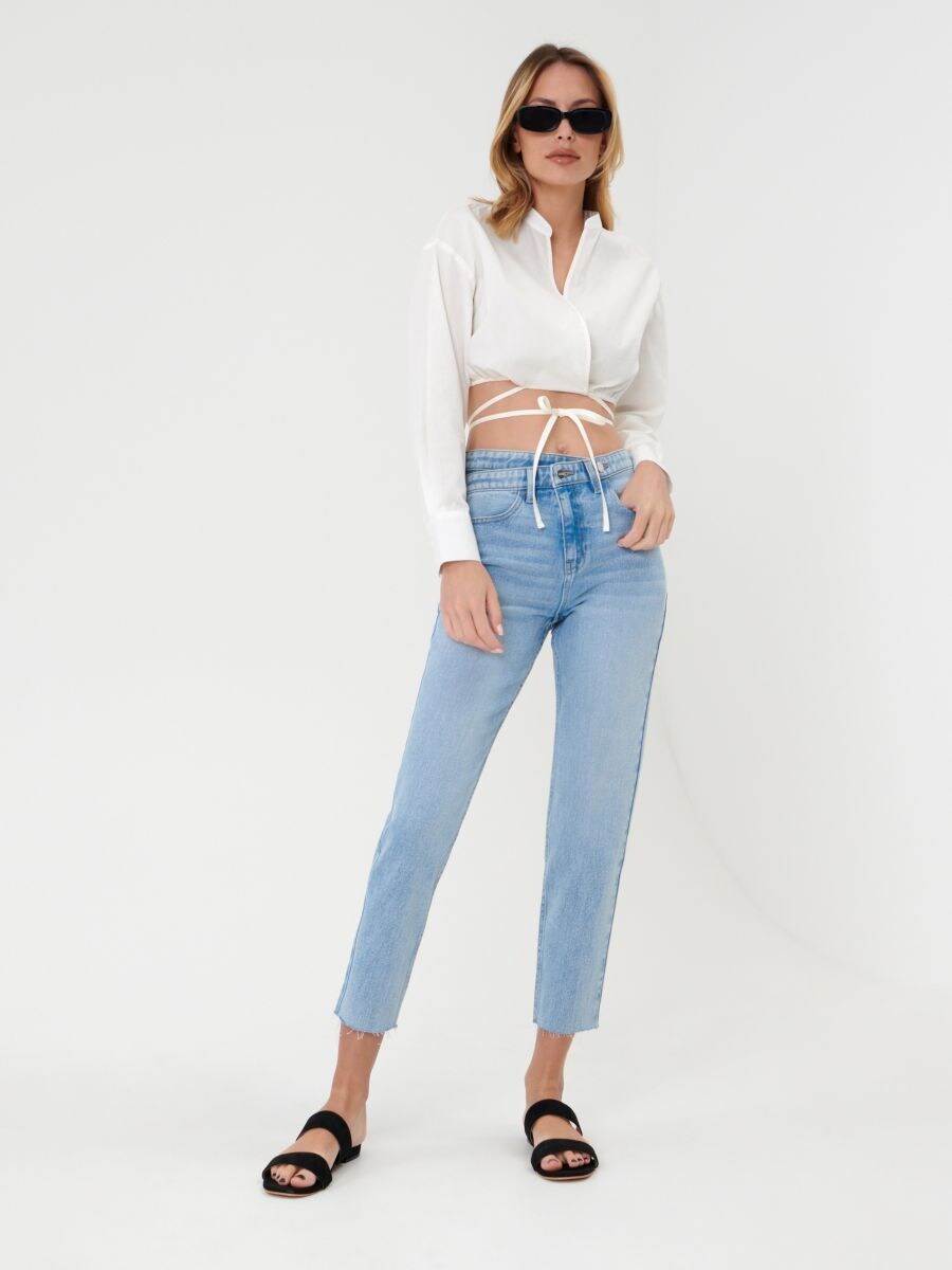 Jeans high waist mom, SINSAY, 6164J-05J