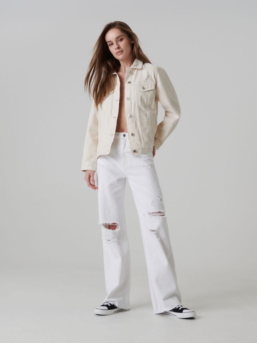 High waist wide leg jeans, SINSAY 