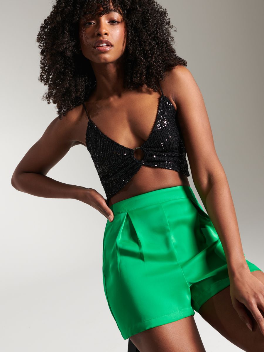 Pantalón corto elegante, SINSAY, 6903J-76X