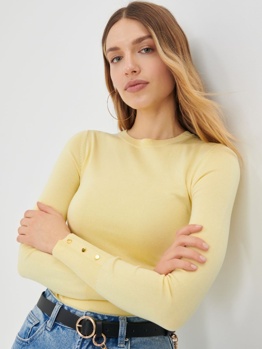 light yellow turtleneck