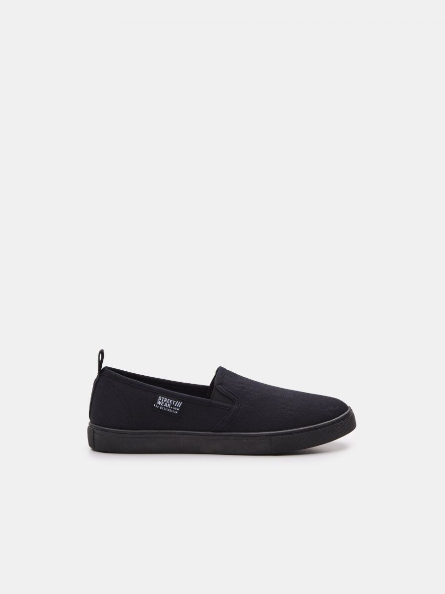 inblu IENNE Slip On Donna - IN 269 slip on con zeppa in colore Nero -  sneakers senza lacci