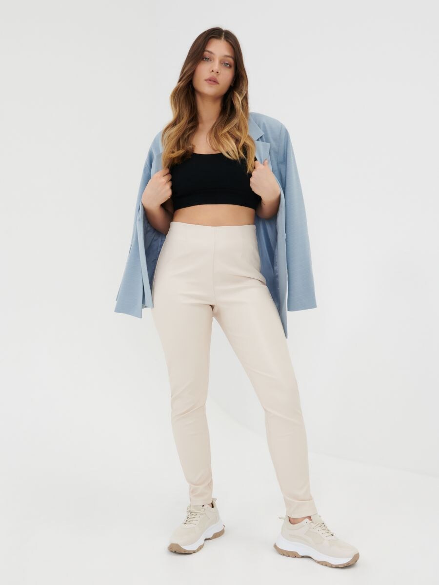 Faux leather trousers, SINSAY, 7621J-02X