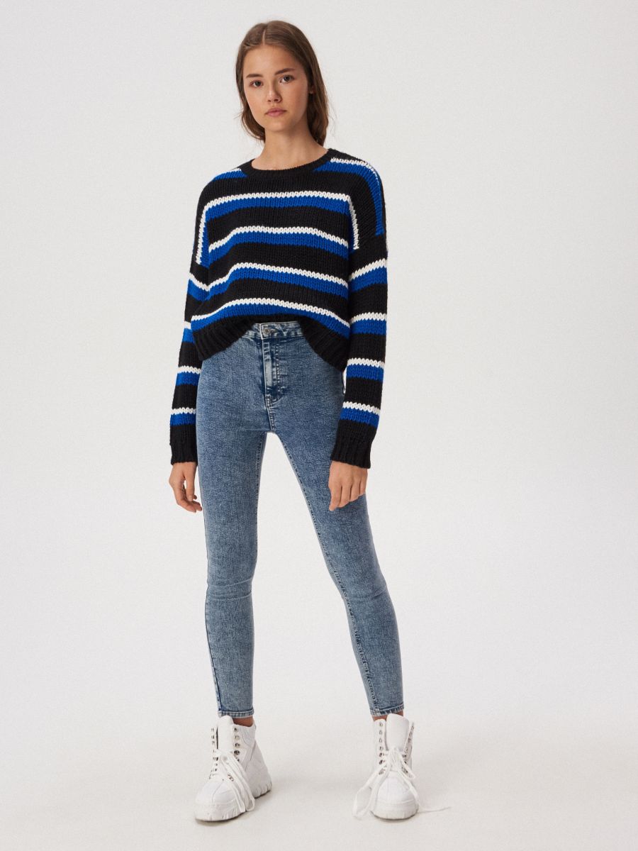 Skinny jeans with wash effect, SINSAY, WQ589-50J