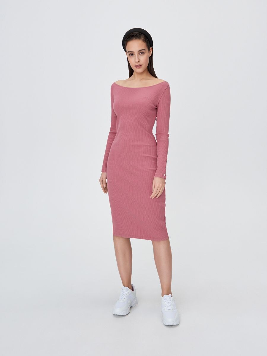 midi plain dress
