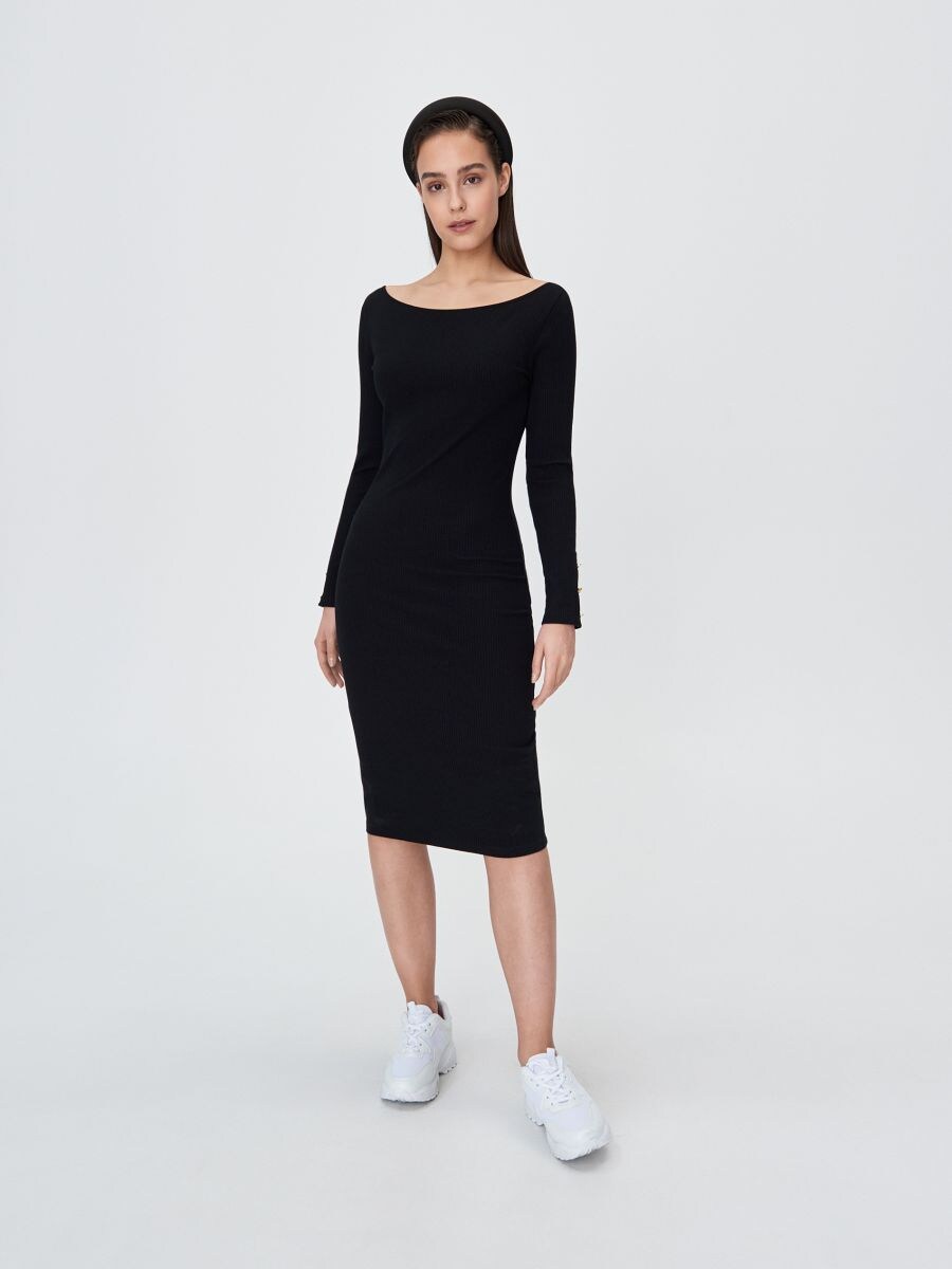 plain midi dress