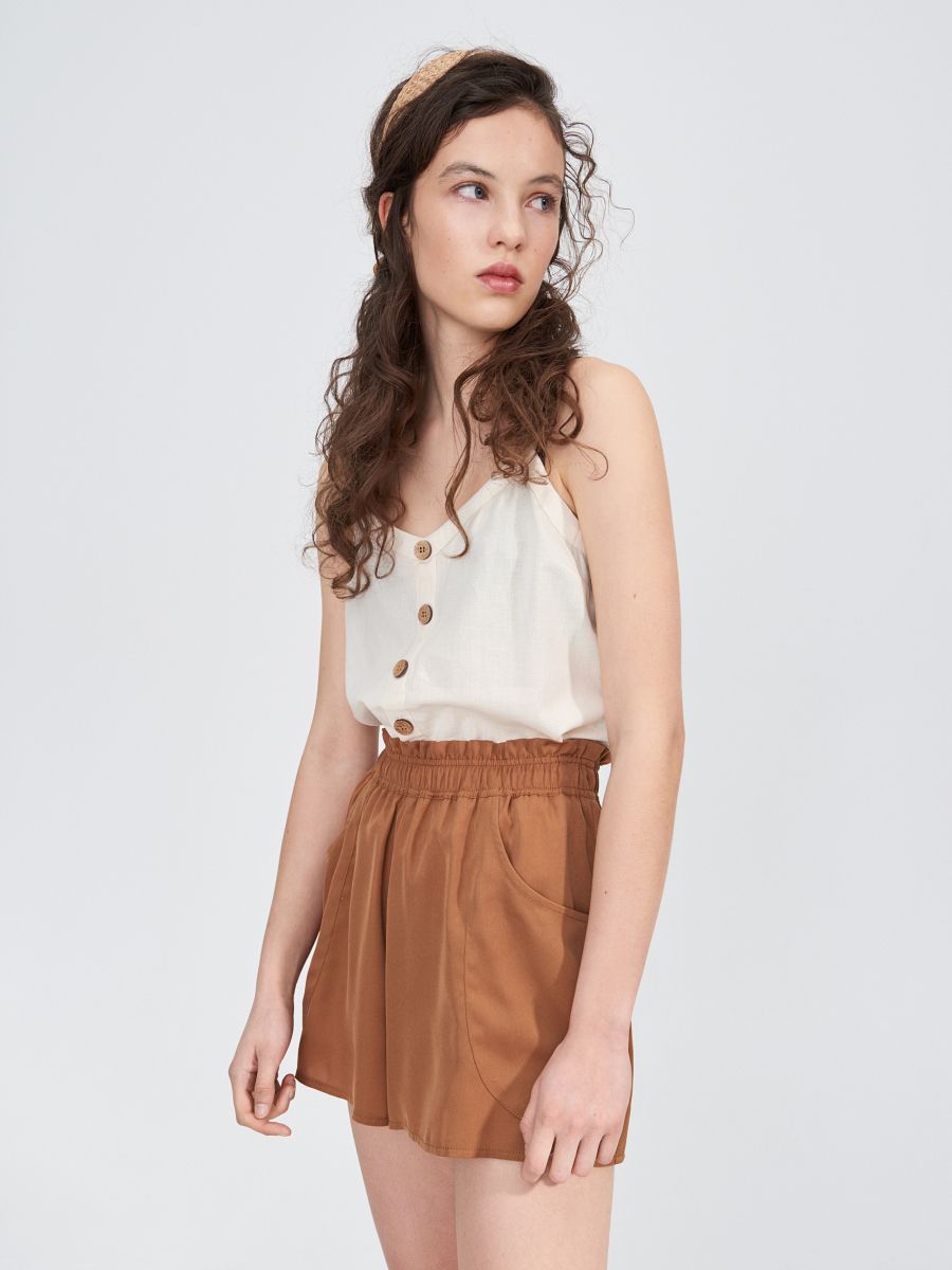 Striped paperbag shorts, SINSAY, YJ684-88X