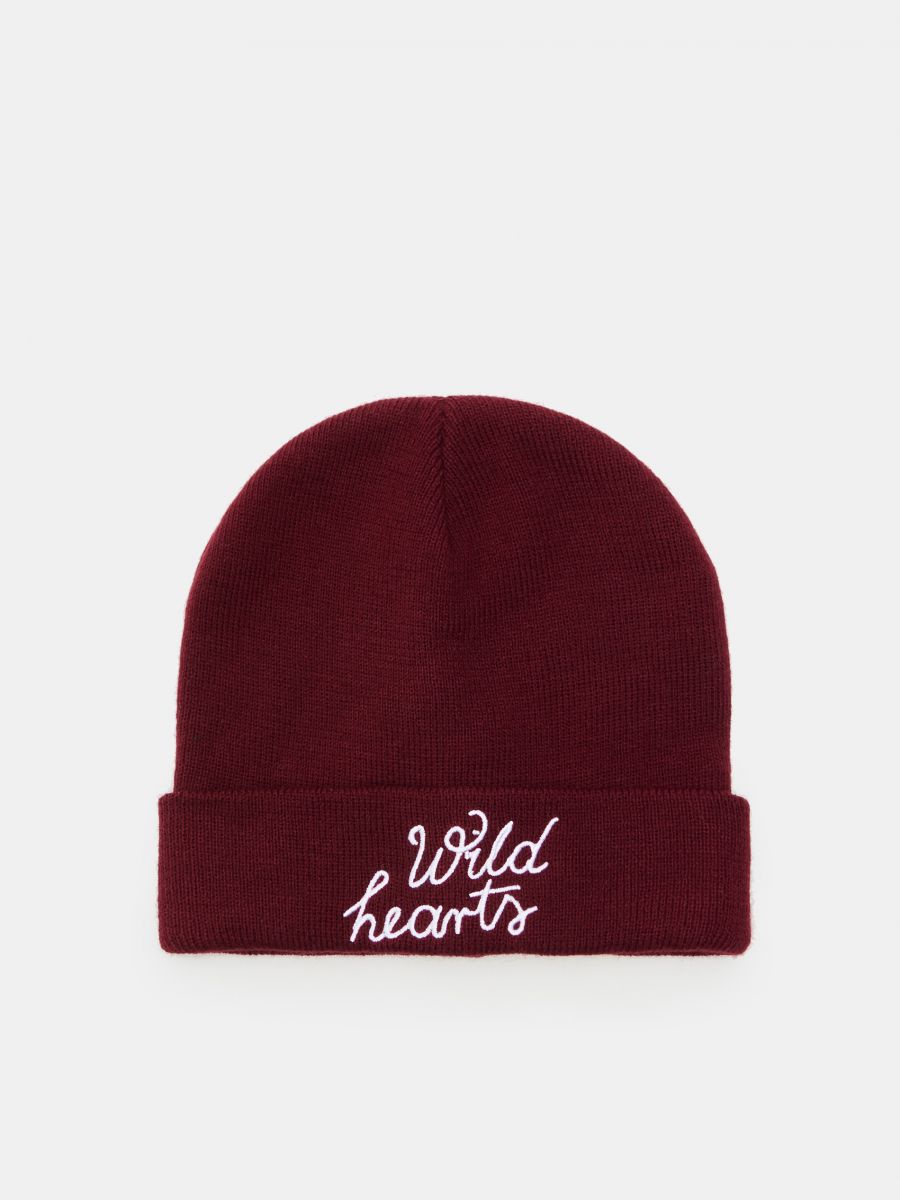 Beanie with slogan, SINSAY, YZ402-83X
