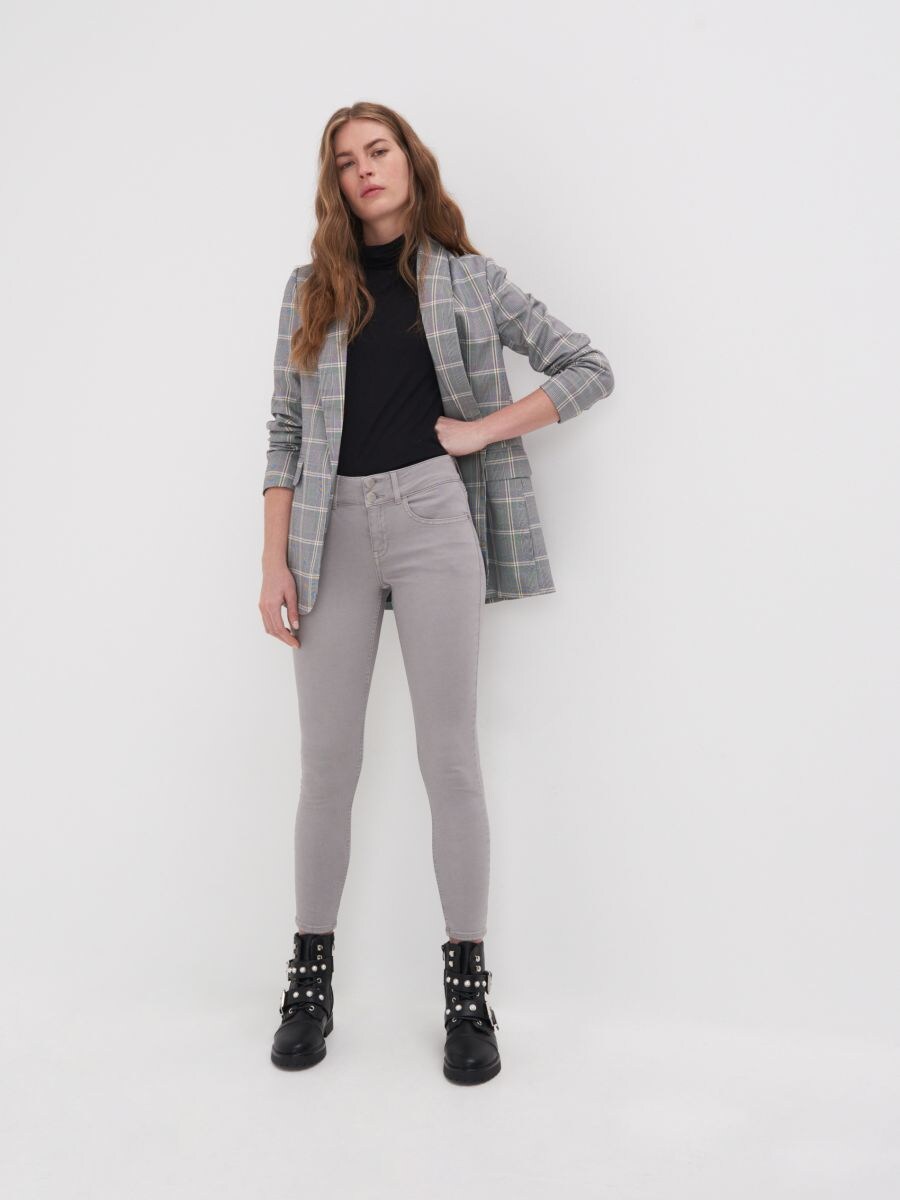 Jeansy skinny mid waist, SINSAY, ZA514-09X