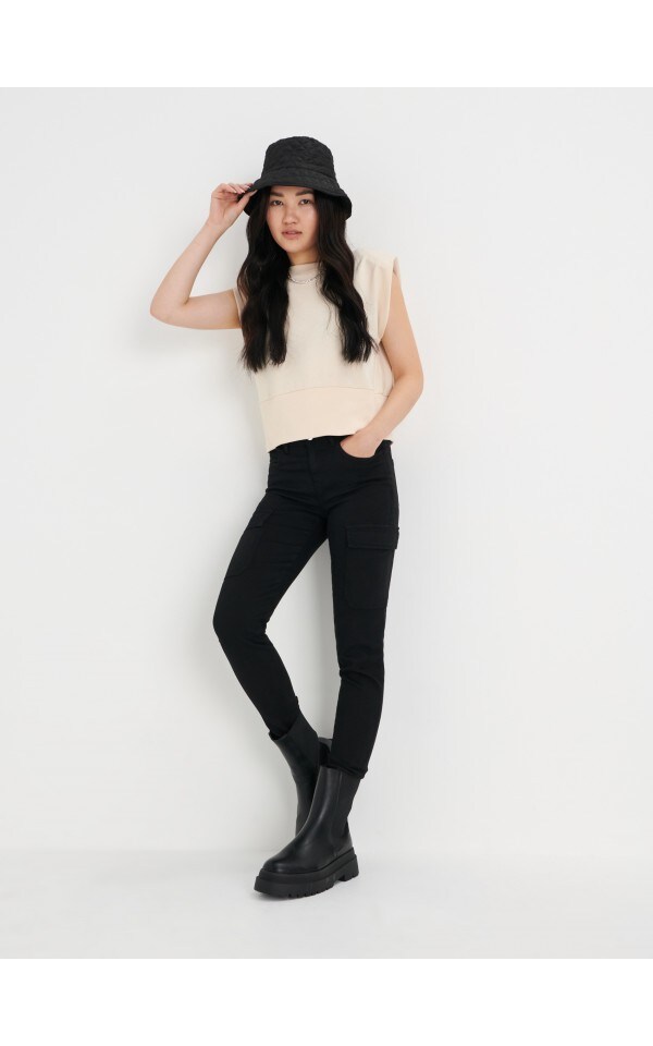 Skinny mid waist jeans, SINSAY, 1172F-99J